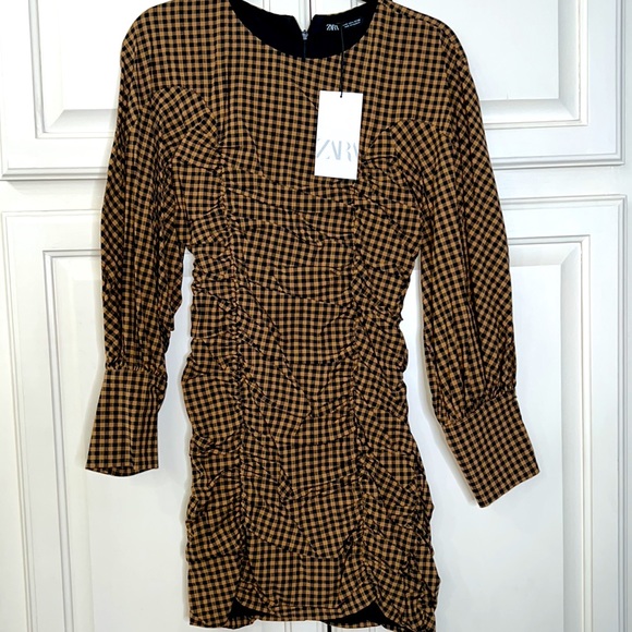 Zara Herringbone Pattern Dress - Picture 7 of 7